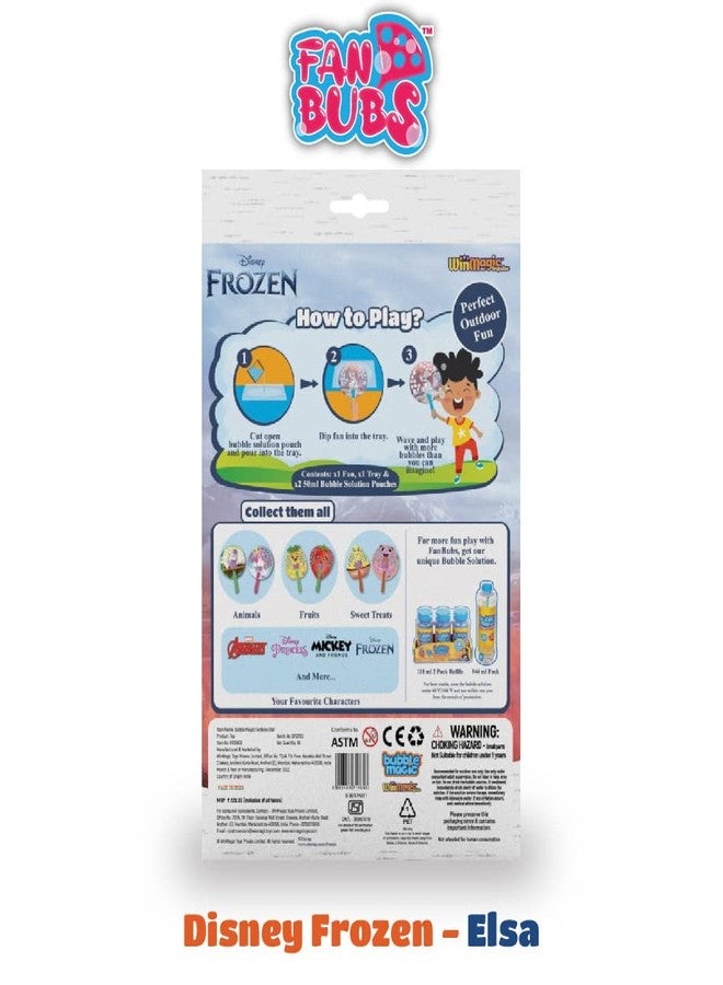 Bubble Magic FanBubs Elsa Theme|Thick Viscous Concentrate Solution Pouches with Hand Fan|Just Dip, Wave& Play|Bubble Maker|Best Birthday&Return Gifts for Kids 3yrs+|Outdoor Indoor Toy|Made in India - Image 5