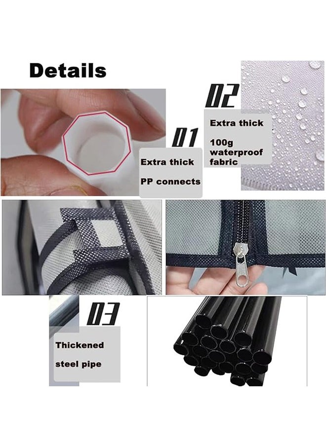 BLOOMING TIME - Double-Row 6-Layer Simple Shoe Rack, Standing Shoe Rack, Roller Shutter Storage Shoe Rack, Waterproof, Dustproof, Adjustable Storage Space To Adapt To The Height Of The Shoes, Easy To Store And Organize, Need To Be Assembled, Simple Assembly - Image 1