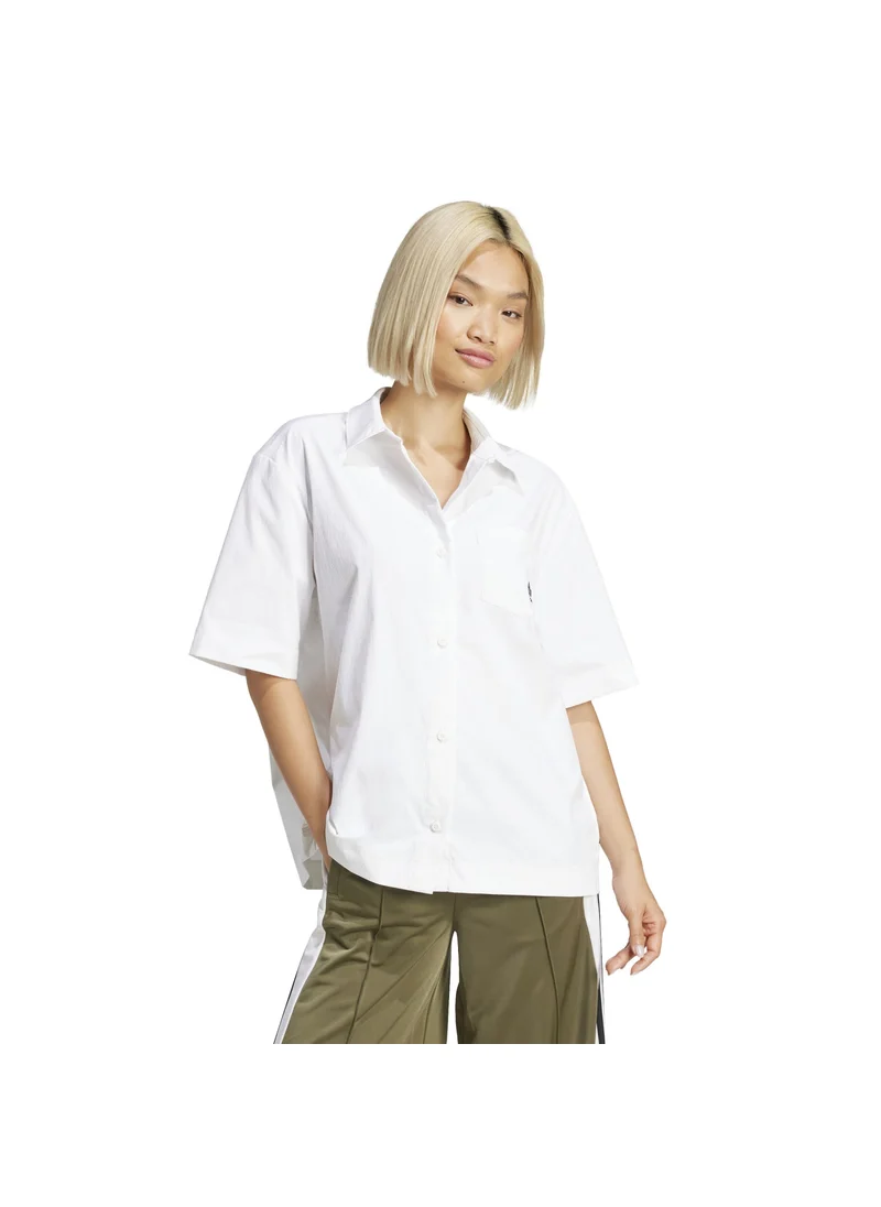 اديداس adidas ESS S SHIRT LS White Originals Women OTHER SHIRTS