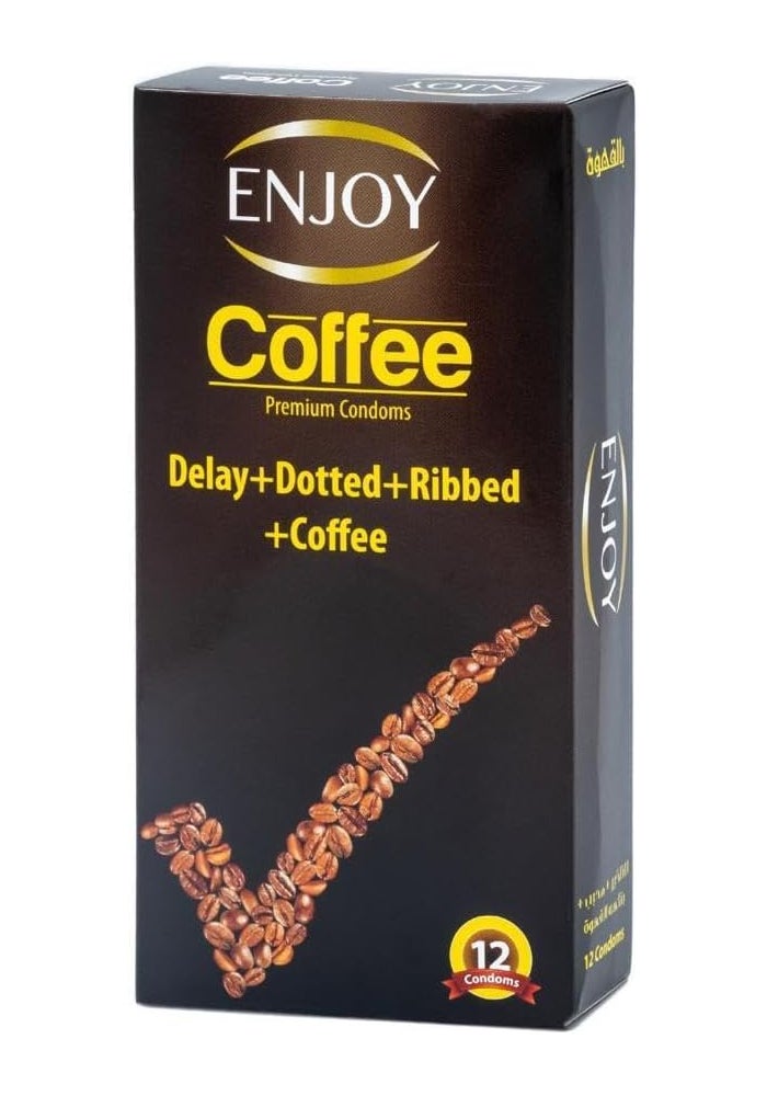 Enjoy Coffee Flavor Premium Condoms - 12 Count - Image 2