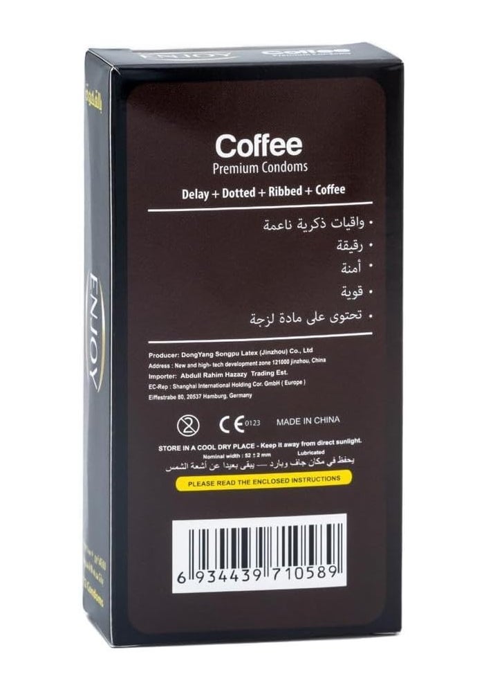 Enjoy Coffee Flavor Premium Condoms - 12 Count - Image 3