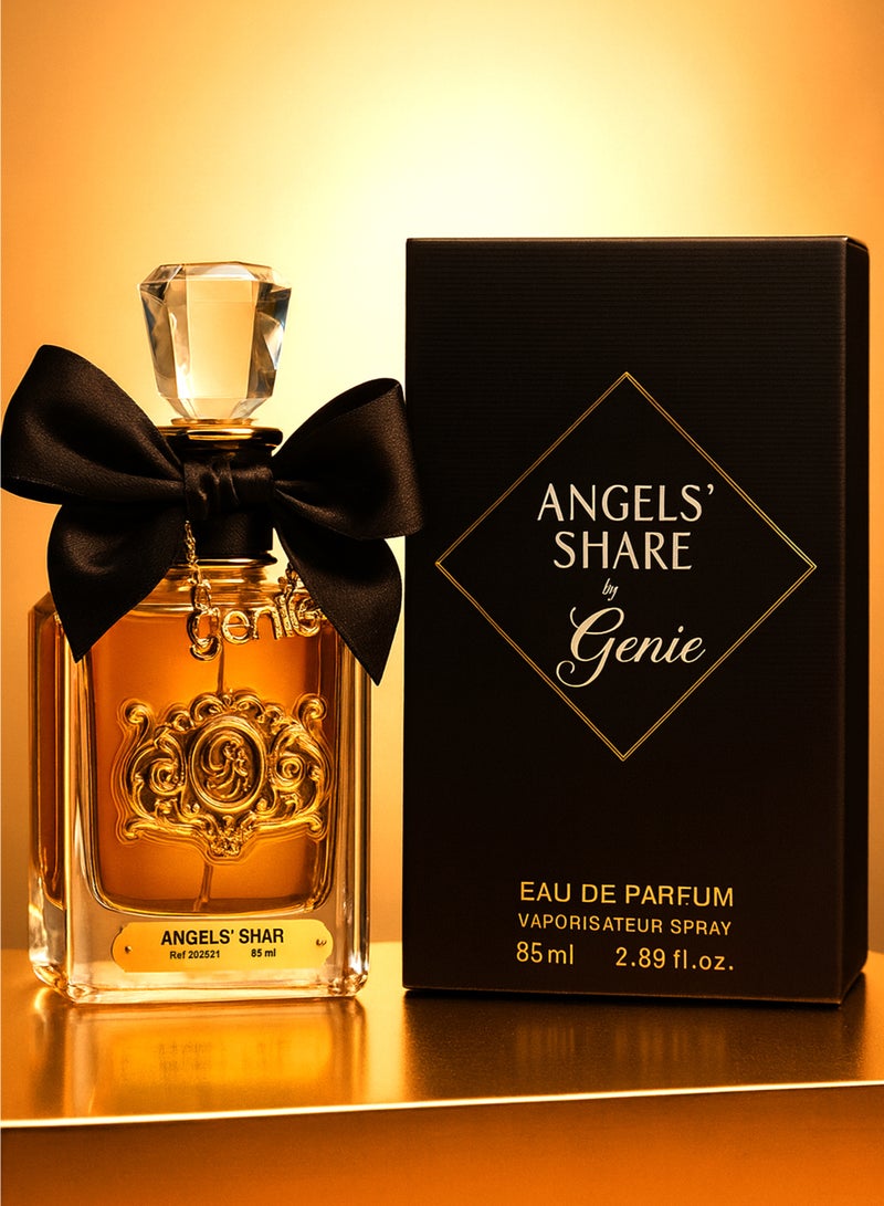 Genie Collection Luxury Unisex Perfume Genie Collection Angels' Share 85ml No. 2521 | Long Lasting Perfume with Vanilla, Cinnamon & Amber | Free 5ml Travel Spray - Image 1