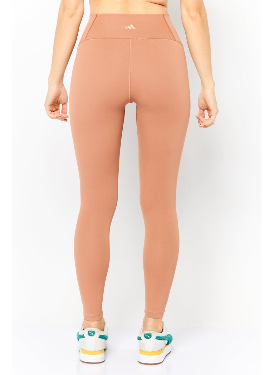 Adidas - Women Tight Fit Yoga 7/8th Leggings, Rust Brown - Image 1