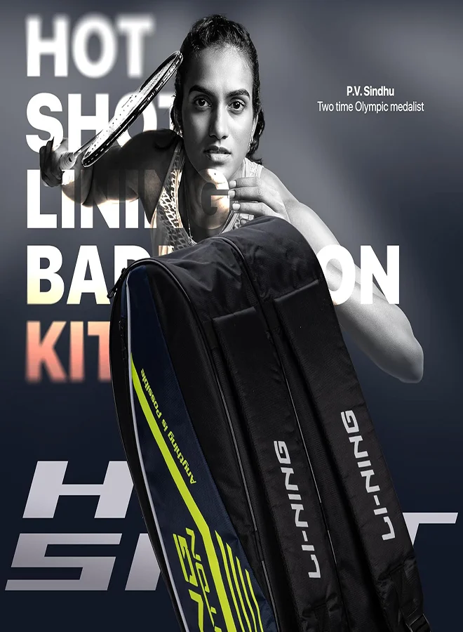 Li-Ning Li-Ning Hot Shot Triple Zipper Polyester Badminton Kit Bag