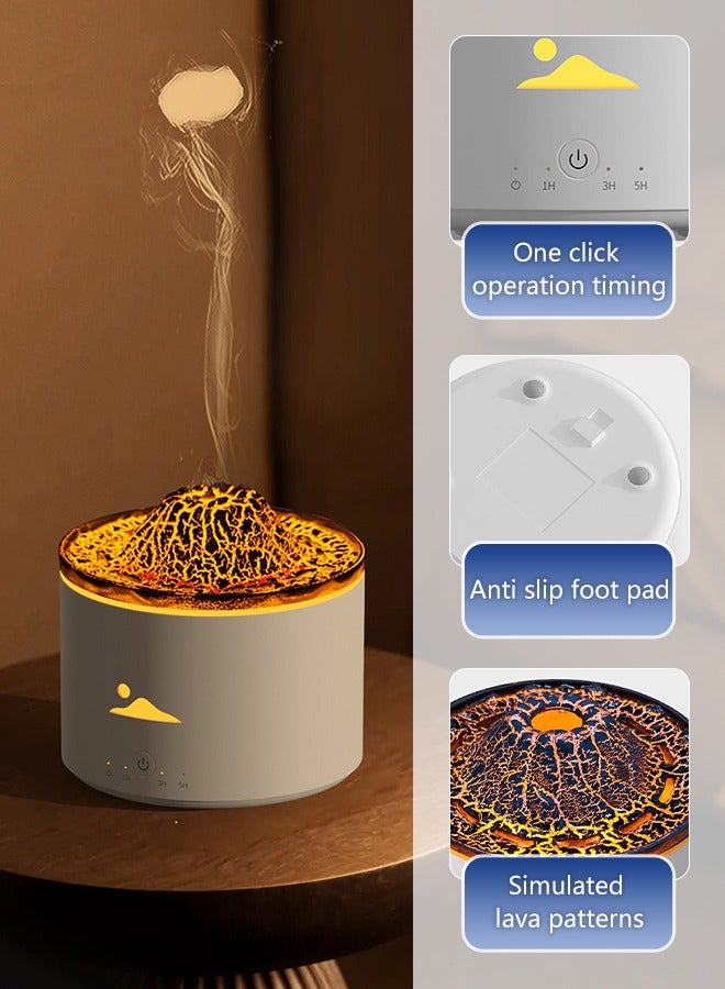 230ml Aromatherapy Humidifier Jellyfish Mist, Volcano Humidifier Flame Aroma Diffuser, 7 Colors Night Light, for Home Office Bedroom  - Image 2