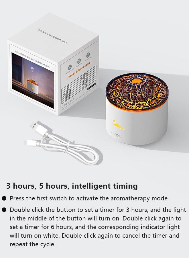 230ml Aromatherapy Humidifier Jellyfish Mist, Volcano Humidifier Flame Aroma Diffuser, 7 Colors Night Light, for Home Office Bedroom  - Image 4
