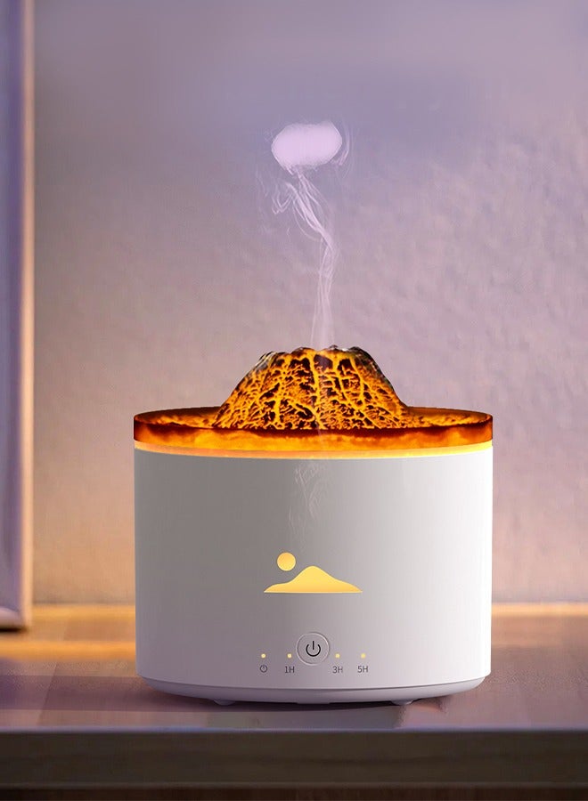 230ml Aromatherapy Humidifier Jellyfish Mist, Volcano Humidifier Flame Aroma Diffuser, 7 Colors Night Light, for Home Office Bedroom  - Image 5