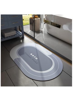 Somerfield Somer Field - Bath Mats, Anti-Slip Bathroom Floor Mats and Quick Dry Bath Rug, Super Absorbent Bathtub Mat with Non-Slip, Thickened, Soft, Easier Clean Carpet - Best Buy (39.90 X 59.90 Cm, Oval)  - Image 1
