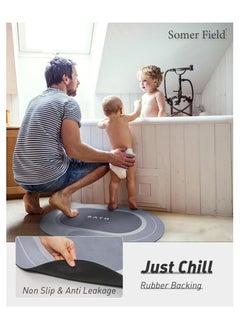Somerfield Somer Field - Bath Mats, Anti-Slip Bathroom Floor Mats and Quick Dry Bath Rug, Super Absorbent Bathtub Mat with Non-Slip, Thickened, Soft, Easier Clean Carpet - Best Buy (39.90 X 59.90 Cm, Oval)  - Image 4