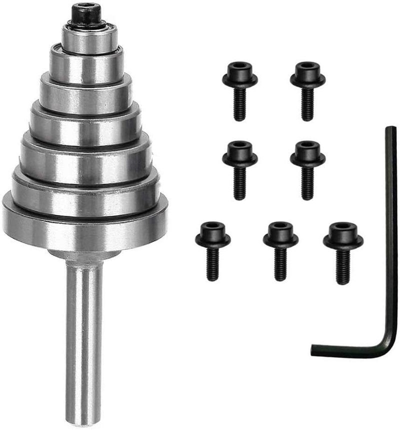 Eyech 7PC Metal Bearings Replacement Kit Deep Groove Ball Bearing Accessory Bit for Router Bit Inner Dia 316  Overall Dia 38 12 58 34 78 1 118 - Image 1