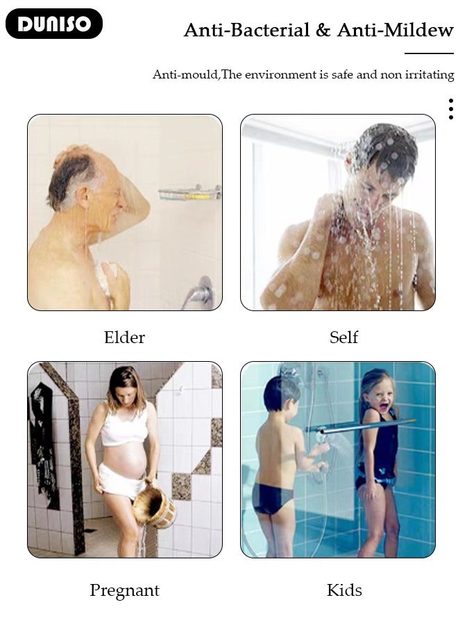 DUNISO Anti Slip Bathroom Mat Shower Mat Waterproof Mat Foot Massage Mat With Drain Holes And Suction Cups 44*75cm Bath Mat For Tub, Toilet And Bathroom Floors Green - Image 3