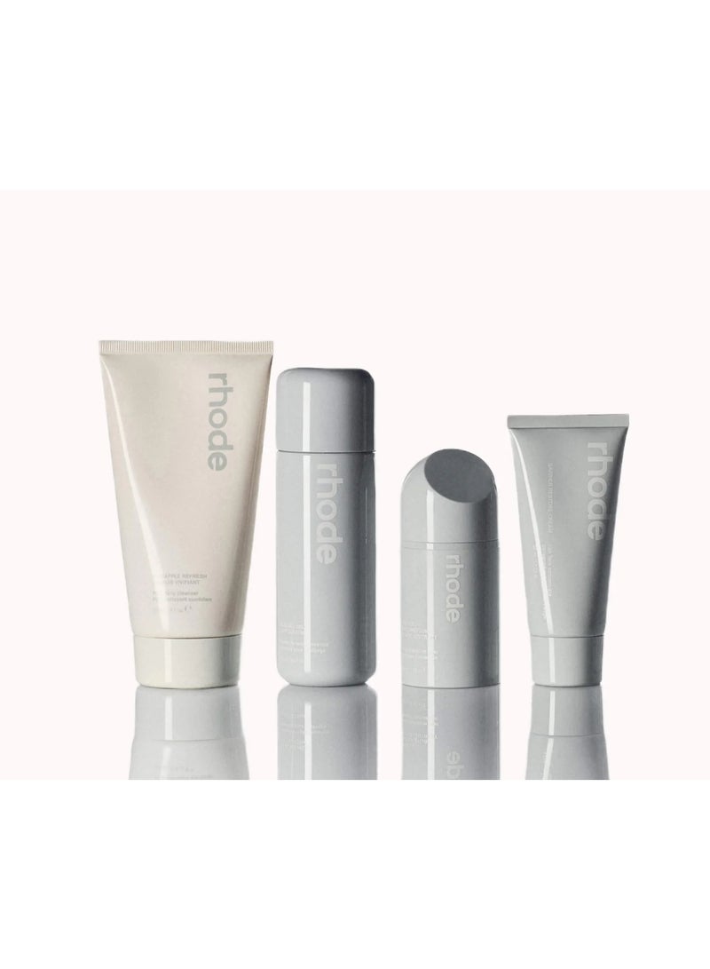 rhode أربعة أساسيات يومية للعناية بالبشرة (انتعاش الأناناس، حليب التزجيج، سائل التزجيج بالبيبتيد، كريم استعادة الحاجز) - Image 4