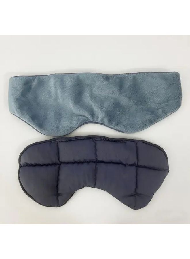 Gray Weighted Sleep Mask Cooling Cozy Reversible Blackout Eye Cover for Travel Meditation - Image 1