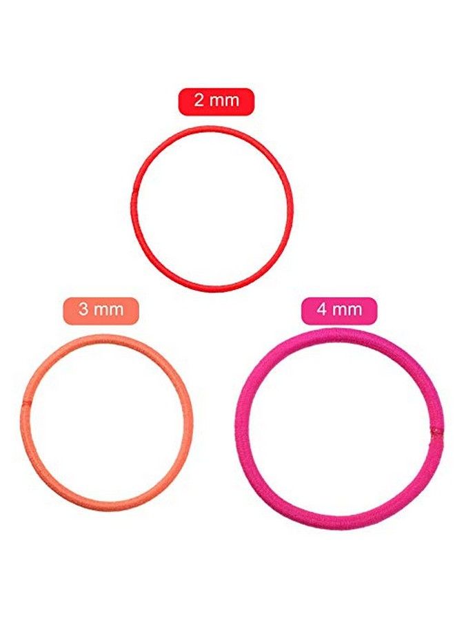 Fameza 100 Pieces Nometal Hair Elastics Hair Ties Ponytail Holders Hair Bands (2 Mm X 2.5 Cm Multicolor) - Image 4