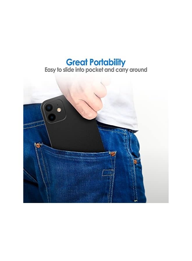 Jetech Ultra Slim Case for iPhone 12, 6.1-Inch, Camera Lens Cover Full Protection, Lightweight, Matte Finish PP Hard Minimalist Case, Support Wireless Charging (Black) - Image 5