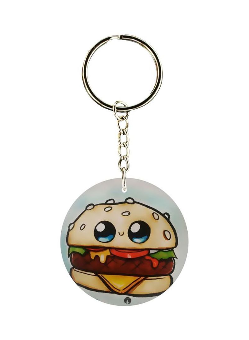 RKN Burger Printed Keychain