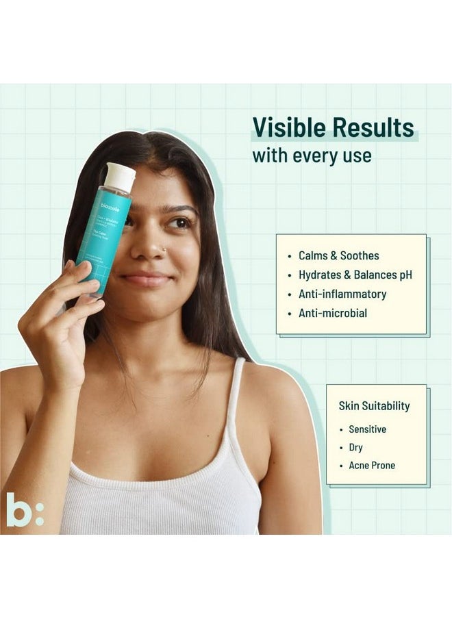 Biocule The Calm Soothing Toner Drop Cica & Bisabolol For Skin Calming & Soothing ; Enriched With Aloe Vera Cucumber& Green Teasoothing& Calming Face Tonernoncomedogenicsensitive Skin 100Ml  - Image 4