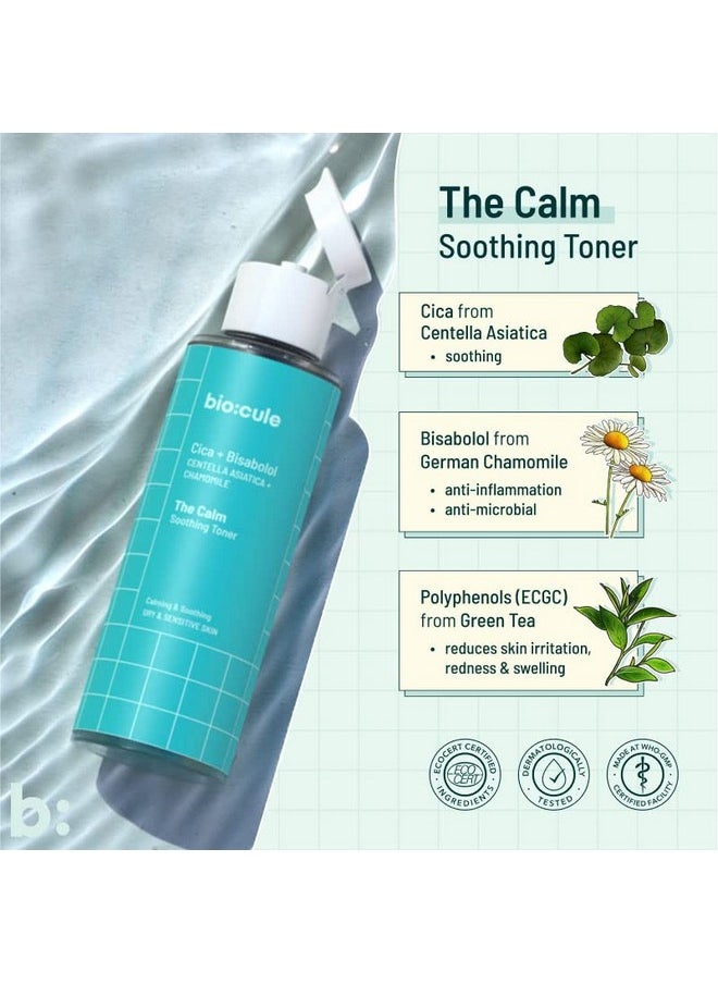 Biocule The Calm Soothing Toner Drop Cica & Bisabolol For Skin Calming & Soothing ; Enriched With Aloe Vera Cucumber& Green Teasoothing& Calming Face Tonernoncomedogenicsensitive Skin 100Ml  - Image 3
