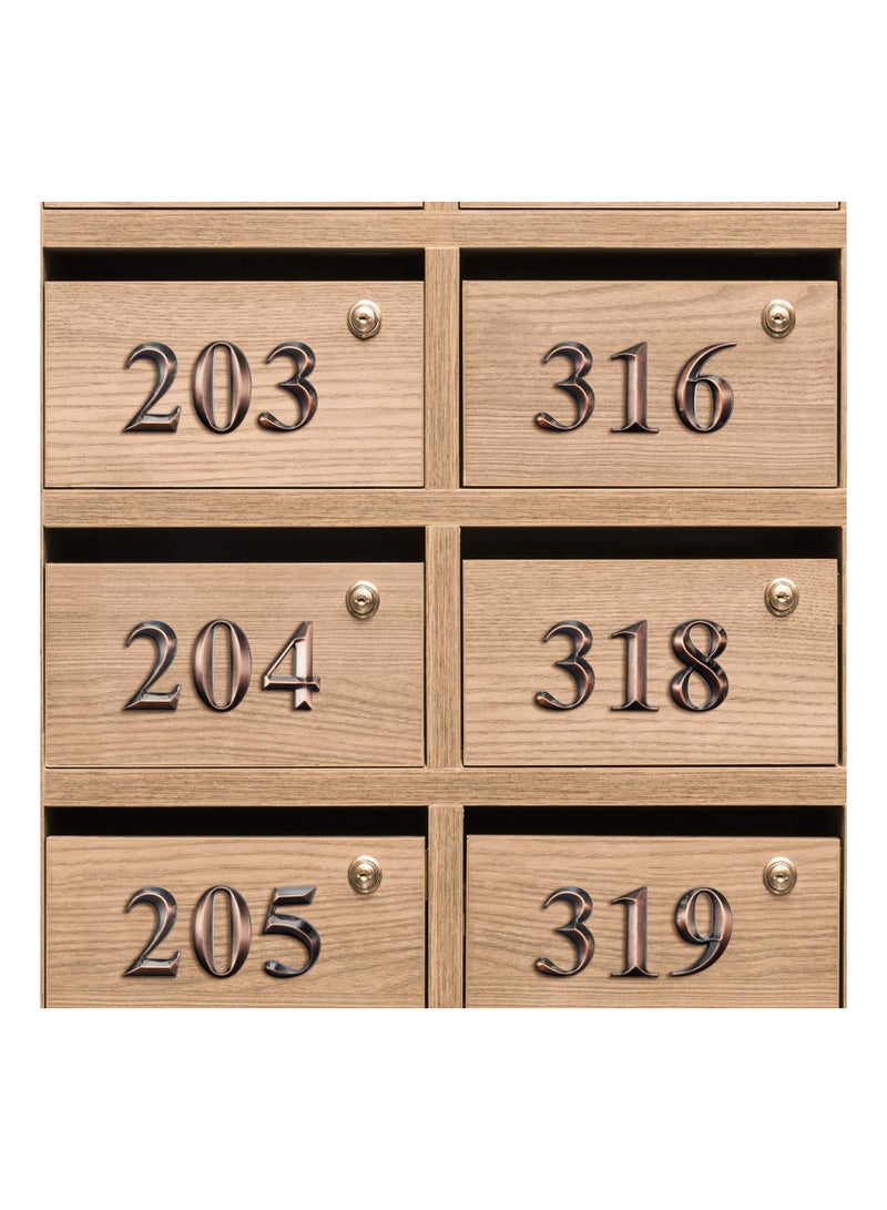 KASTWAVE 3D Mailbox Numbers 0-9 Self-Adhesive 2 Inch Address Number Stickers | Waterproof and Durable | Easy to Install | Ideal for Home, Office, and More (Bronze,10 Pieces) - Image 4