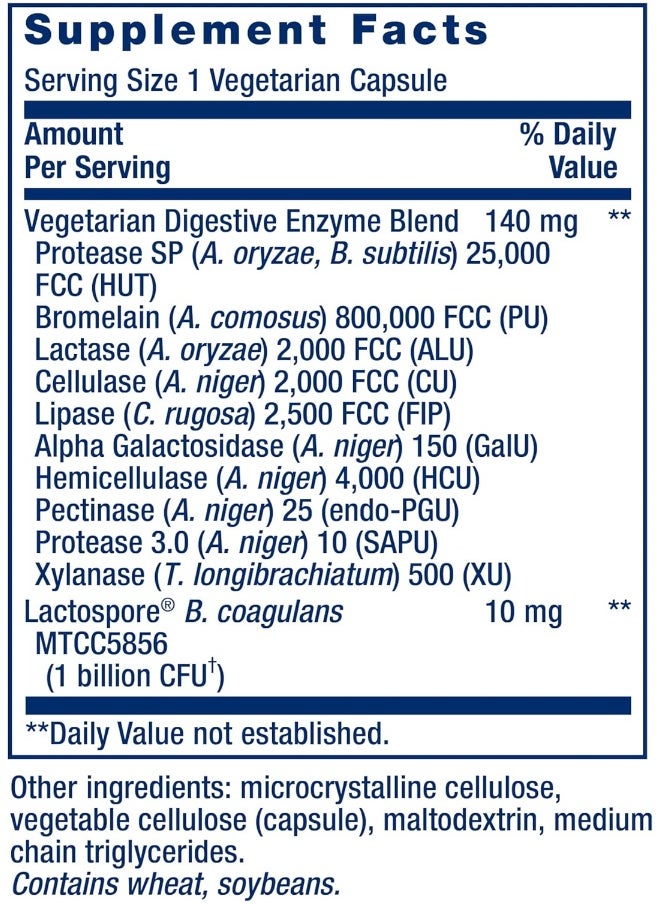 Life Extension - Enhanced Super Digestive Enzymes & Probiotics Vegetarian-Friendly Digestive Health Formula For Gi Balance Plant-Based Diet Aid Non-Gmo 60 Vegetarian Capsules - Image 1