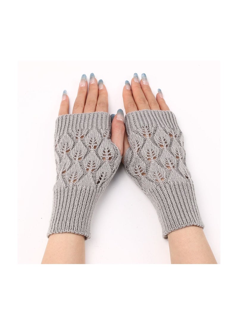 Loquat Fingerless Cotton Polyester Gloves Sleeves 