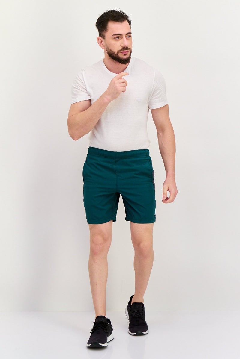 RBX Men Sportswear Fit 7 Inseam Training Shorts, Dark Green  - Image 3