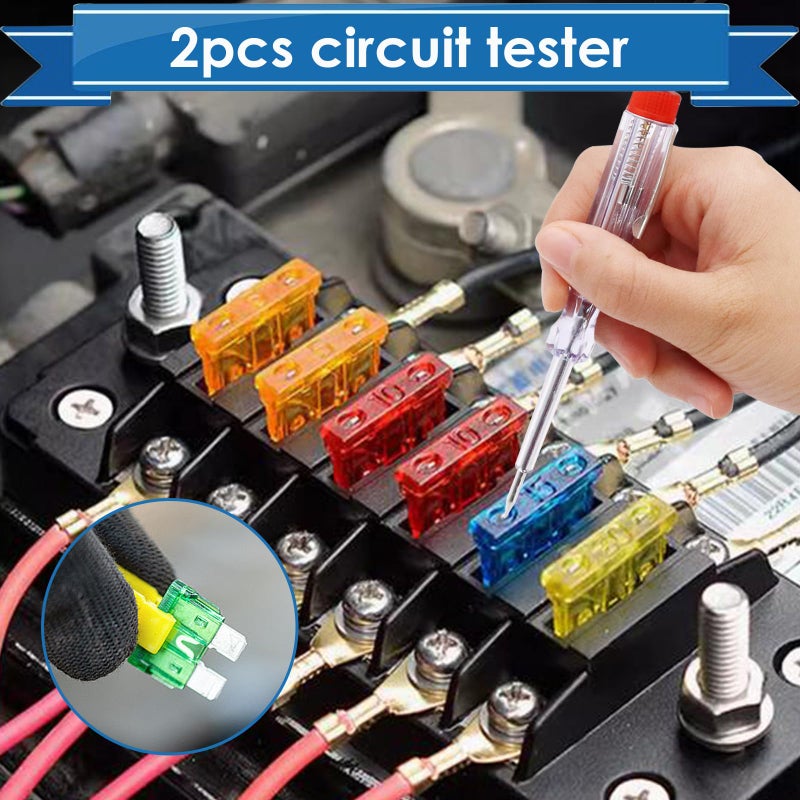 Eoppen 304Pcs Car Fuses Assortment Kit with Fuse Puller and Circuit Tester - Standard & Mini & Low Profile Mini Fuse Kit (3A 5A 7.5A 10A 15A 20A 25A 30A 35A 40A) - Image 5