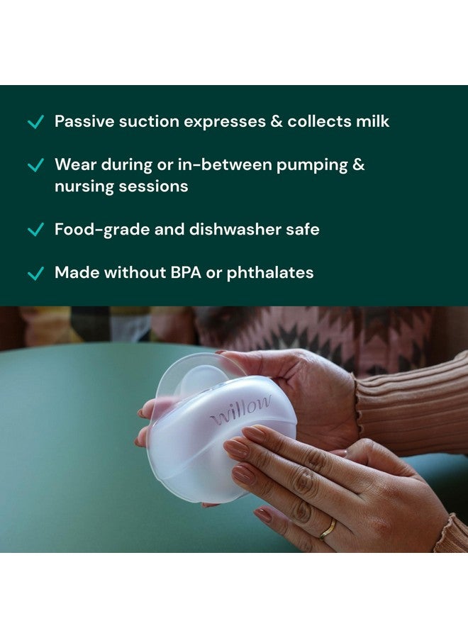 Willow ويلو - مضخة ثدي قابلة للارتداء من السيليكون - جامع حليب بسحب سلبي - مضخة ثدي يدوية بدون استخدام اليدين - آمنة للغسل في غسالة الصحون - أساسيات الرضاعة الطبيعية - فوهة سهلة لصب أكياس تخزين الحليب - خالية من BPA - Image 2