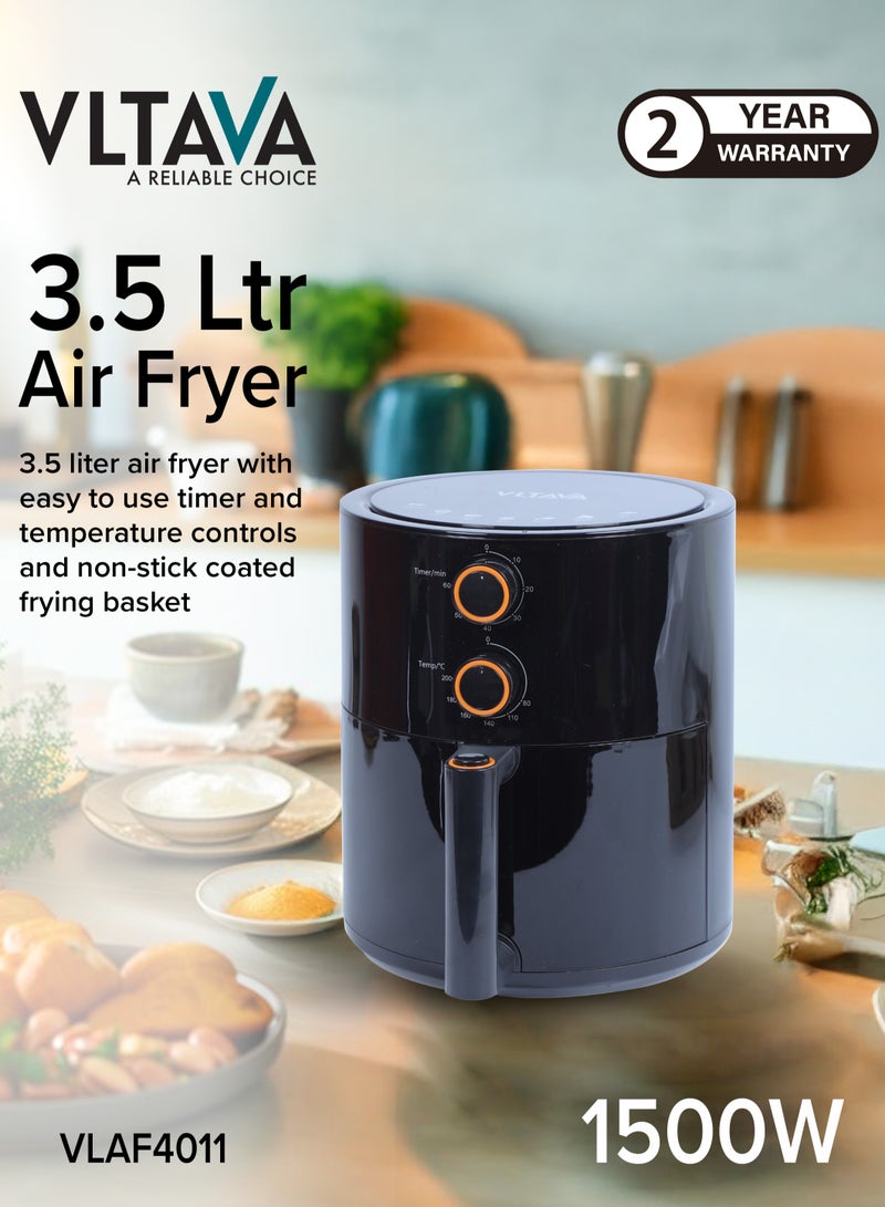 VLTAVA 3.5L Air Fryer with Adjustable Temperature, 60-Minute Timer, Non-Stick Basket & Overheat Protection - VLAF4011 - Image 2