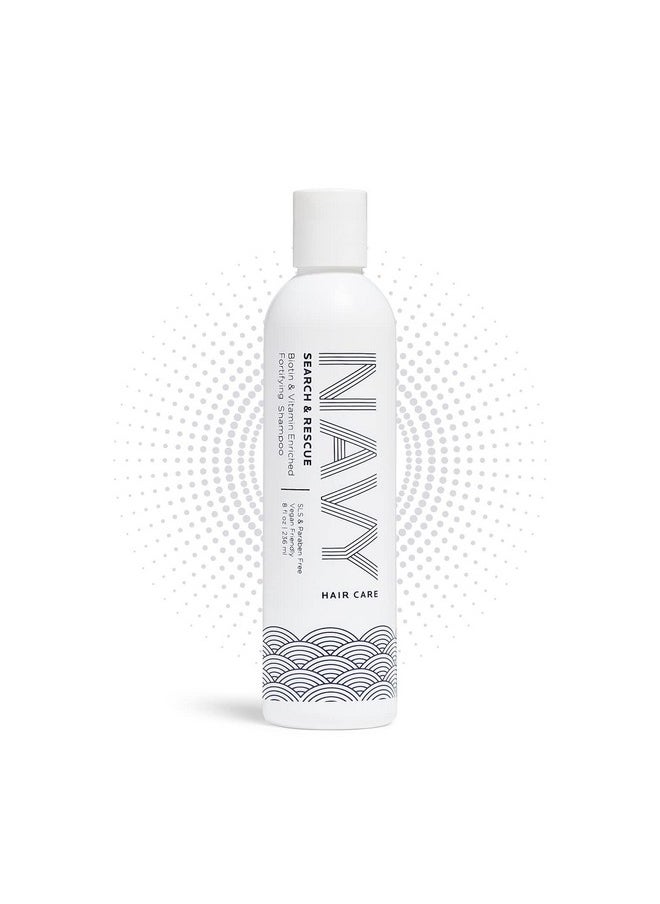 NAVY HAIR CARE - Navy Search And Rescue Shampoo Parabenfree Biotin And Hair Vitamin Enriched Fortifying Hair Shampoo 8 Fl Oz (Search And Rescue Shampoo) - Image 1