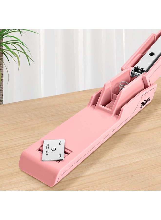 Kimuxo Metal Stapler with 830 Staples, Office Stapler, Staplers for Desk, 25-30 Sheet Capacity, Non-Slip, Pink - Image 5