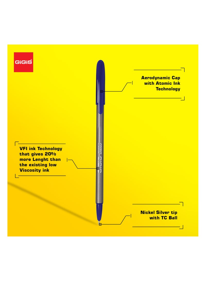 Gigis Unimax Buro Ball pen 50-Piece, 1.00 mm, Green, Smooth Writing Ballpoint Pens for School Office Home - Image 3
