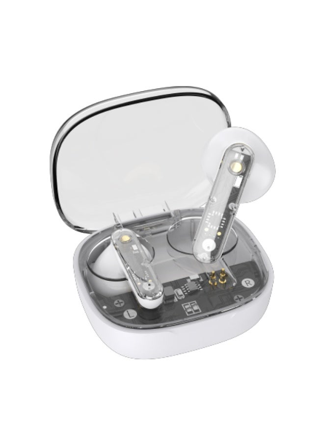 Celebrat TWS-W38 Transparent Bluetooth Earbuds V5.3 3.9g Lightweight HiFi Stereo Sound with Long Battery Life & Type-C Charging - Image 3