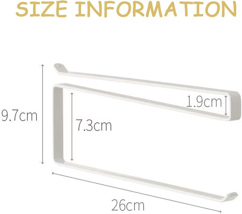 UREVO Paper Towel Holder Wall Mounted No Drilling, Paper Towel Holder Under Cabinet Kitchen Paper Towel Roll Holder Hook for Kitchen Towel Rack Shelf Napkins Storage Hanging Roll Tissue Dispenser - Image 3