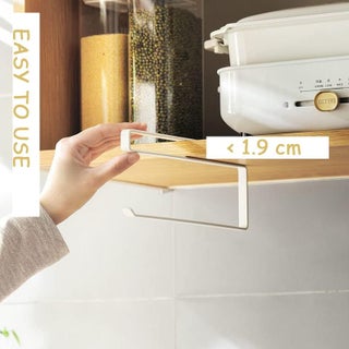 Paper Towel Holder Wall Mounted No Drilling, Paper Towel Holder Under Cabinet Kitchen Paper Towel Roll Holder Hook for Kitchen Towel Rack Shelf Napkins Storage Hanging Roll Tissue Dispenser - view 4