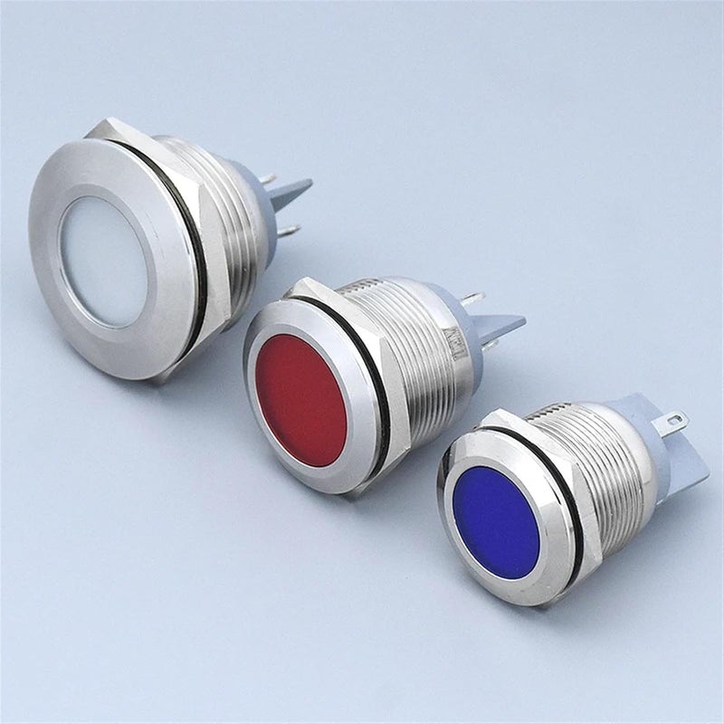 12mm 50R 12 24V Waterproof IP67 Metal LED Warning Indicator Signal Lamp Pilot Light - Image 5