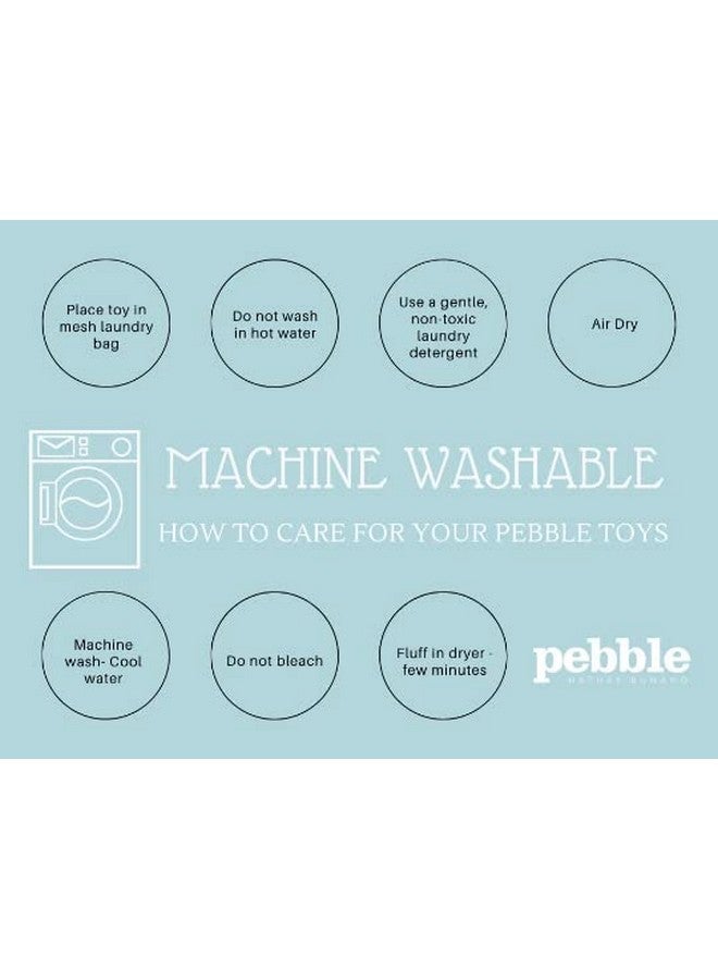 Pebble Fair Trade Handmade Crochet Cotton Friendly Beetroot Baby Rattle, 4.75-inch Length - Image 4