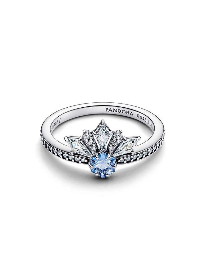 PANDORA Disney Frozen sterling silver ring with water blue crystal and clear cubic zirconia - Image 1