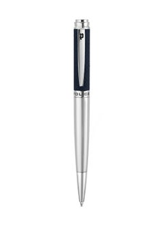 POLICE Rovio.2 Blue and Silver with Stainless Steel Trims Medium Drill Point Pen  - Image 1