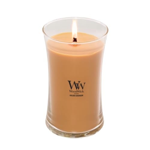 WoodWick Golden Bourbon Holiday Candle Gifts for Women and Men 215 oz Large Hourglass Candle with Crackling Wick - Image 3