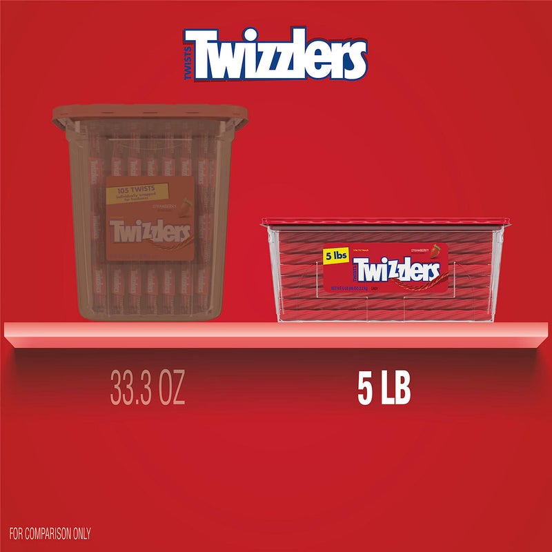 Twizzlers تويزلرز تويست بنكهة الفراولة، حلوى مطاطية، 5 رطل - Image 3