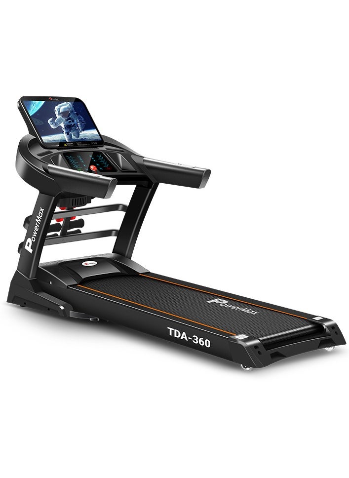 PowerMax Fitness TDA-360 (6.0HP Peak) Treadmill For Home, 15.6 inch HD Display, Auto-Incline, Auto-Lubrication, 12 pre-set programs, Max.Speed 18 Km/ph, Max User Weight 140 Kg, - pzsku/Z5F7230C1EFEA4D74215BZ/45/_/1737371930/5c080135-036f-426d-be1e-82c7a037cbd6