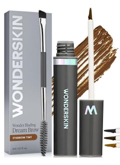 Wonderskin Wonderskin Dream Brow Eye Brow Gel, Long Lasting Eyebrow Gel, Waterproof, Transfer Proof Tinted Filler Eyebrow Mascara (Brunette)  - Image 1