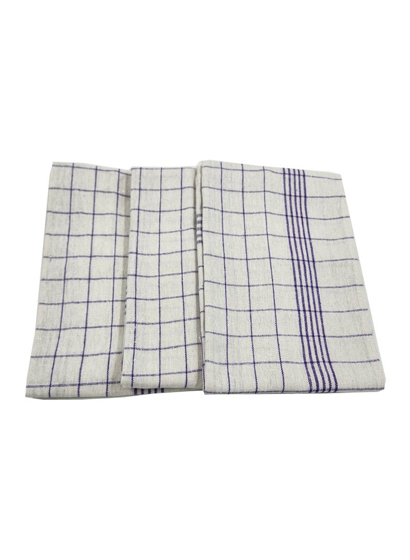 BYFT Orchard Jumbo Kitchen Towel (60 x 80 Cm) Purple - Set of 3 - Image 3
