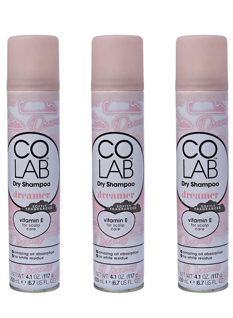 Dreamer Dry Shampoo 200ml 3 Pieces of 200ml