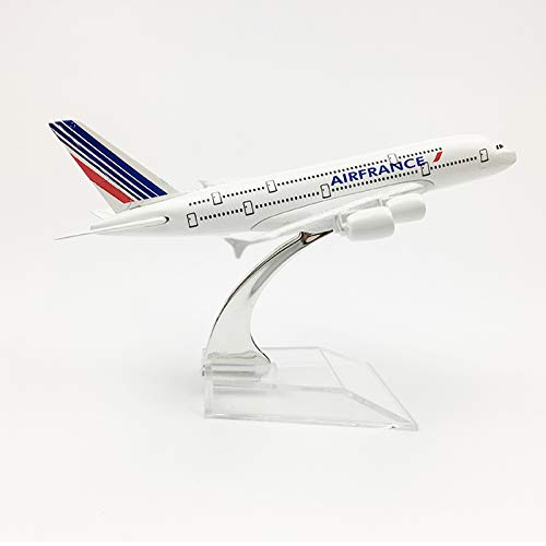 Sage Square 1:300 Air France Airbus A380-800 Scale Metal Model Aircraft, Highly Detailed Souvenir Model Aircraft Collection, White - Image 1