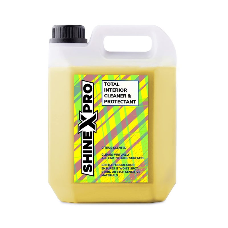 ShineXPro Car Interior Cleaner and Protectant - Citrus Scent - Safe As a Car Seat Cleaner and For All Interior Surfaces Including Leather and Fabric - Infused UV Blockers Protect From Fading (2.7L) - Image 1