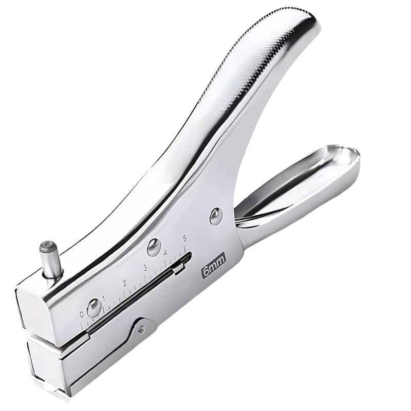 Handheld Metal Hole Puncher, 6Mm Hole, 10 Sheet Capacity, 1.9 in Throat Punch, Office Craft Binding Tool - Image 1