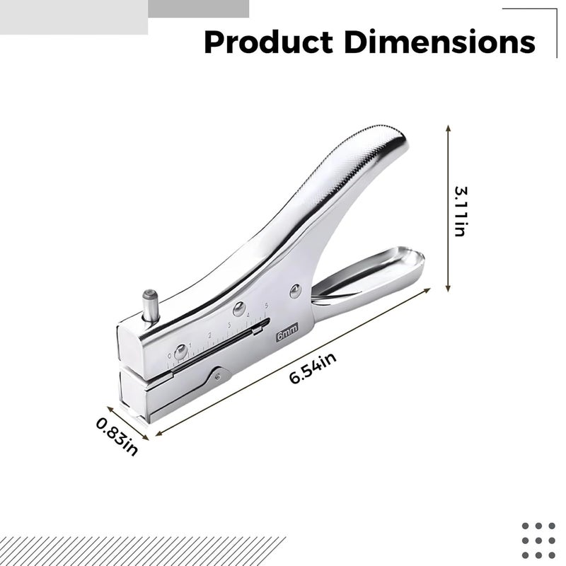 Handheld Metal Hole Puncher, 6Mm Hole, 10 Sheet Capacity, 1.9 in Throat Punch, Office Craft Binding Tool - Image 2