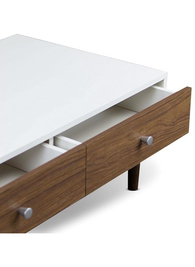 Malazhouse Coffee Table, White*Brown- MZCT009  - Image 2